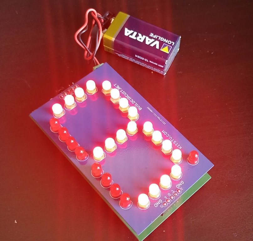 Build your own seven segment display using 5mm LEDs