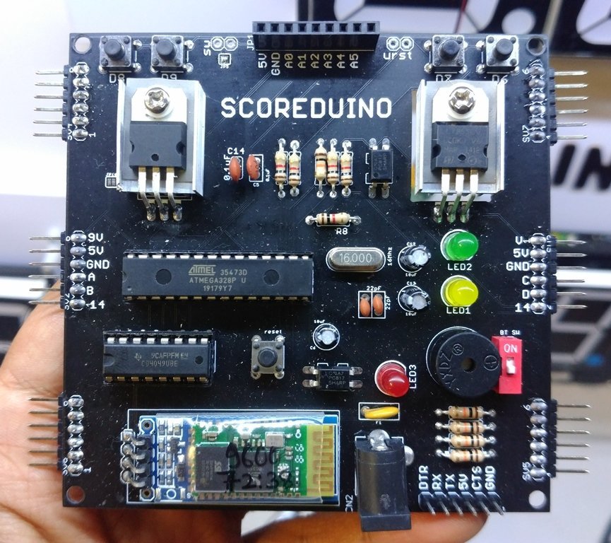 Scoreduino-B Arduino based controller for digital scoreboards