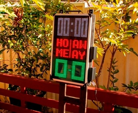 Soccer Scoreboard with team titles